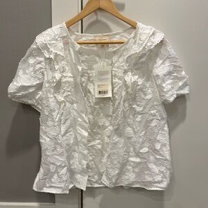 SEZANE ecru Jordanna blouse NWT